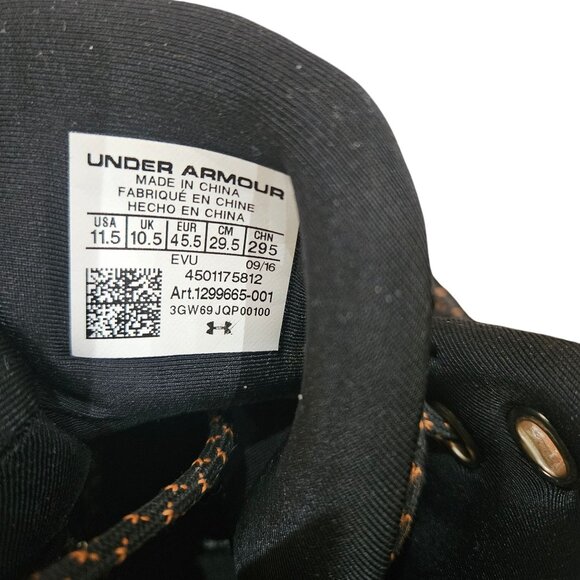 Under Armour Curry 5 Black & Copper High Top Basketball Shoes Size 11.5 - Picture 8 of 9